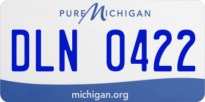 MI license plate DLN0422