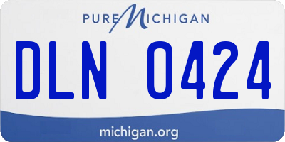 MI license plate DLN0424