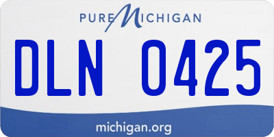 MI license plate DLN0425