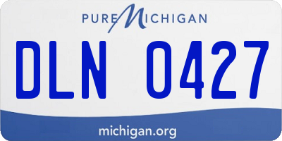 MI license plate DLN0427