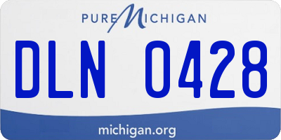 MI license plate DLN0428