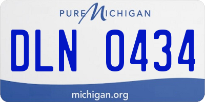 MI license plate DLN0434