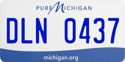 MI license plate DLN0437