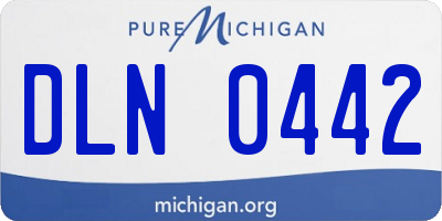 MI license plate DLN0442