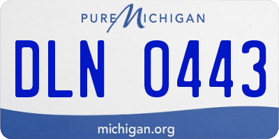 MI license plate DLN0443