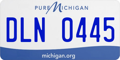 MI license plate DLN0445