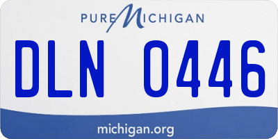 MI license plate DLN0446
