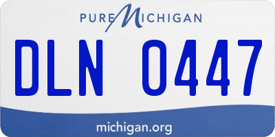MI license plate DLN0447
