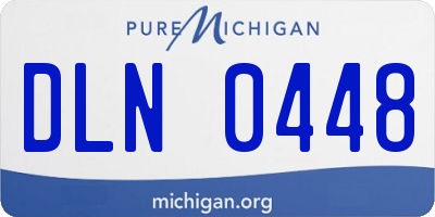 MI license plate DLN0448