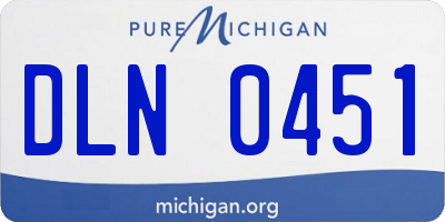 MI license plate DLN0451