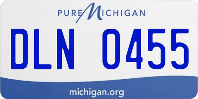 MI license plate DLN0455