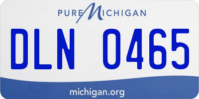 MI license plate DLN0465