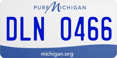 MI license plate DLN0466