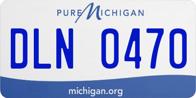 MI license plate DLN0470