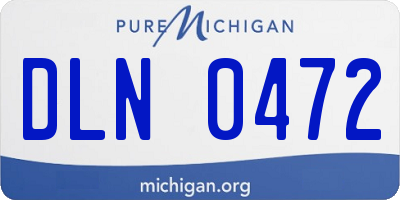 MI license plate DLN0472