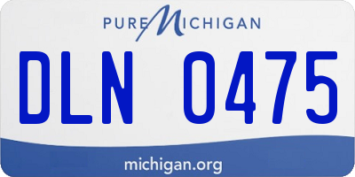 MI license plate DLN0475