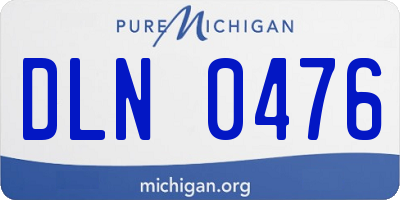 MI license plate DLN0476