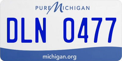 MI license plate DLN0477