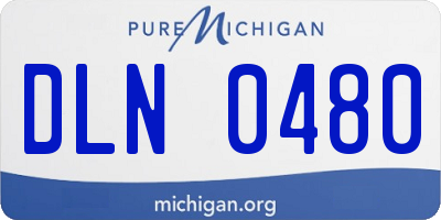 MI license plate DLN0480