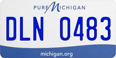 MI license plate DLN0483