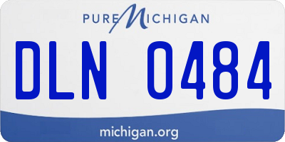 MI license plate DLN0484