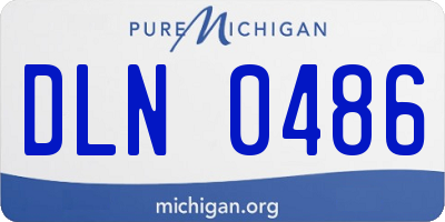 MI license plate DLN0486
