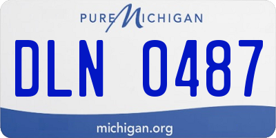 MI license plate DLN0487