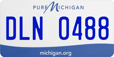MI license plate DLN0488