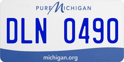 MI license plate DLN0490