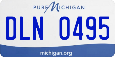 MI license plate DLN0495