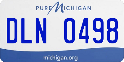 MI license plate DLN0498