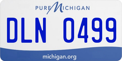 MI license plate DLN0499
