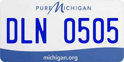 MI license plate DLN0505