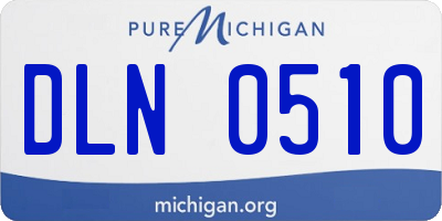 MI license plate DLN0510
