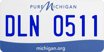 MI license plate DLN0511