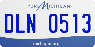 MI license plate DLN0513