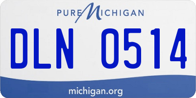 MI license plate DLN0514