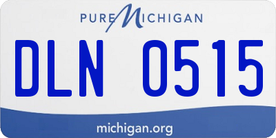 MI license plate DLN0515