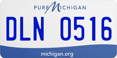 MI license plate DLN0516