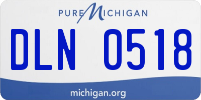 MI license plate DLN0518