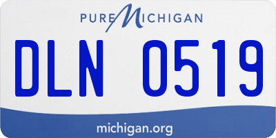 MI license plate DLN0519