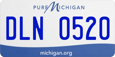 MI license plate DLN0520