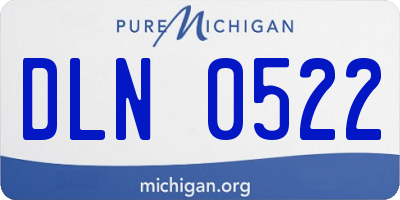 MI license plate DLN0522