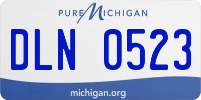 MI license plate DLN0523
