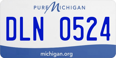 MI license plate DLN0524