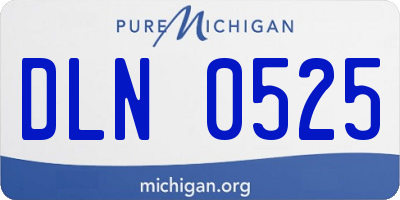 MI license plate DLN0525