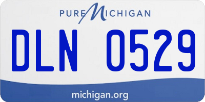 MI license plate DLN0529