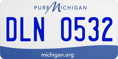 MI license plate DLN0532