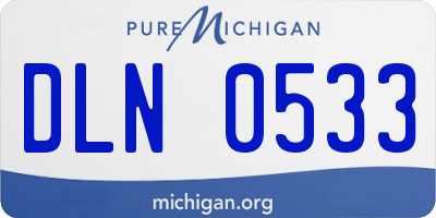 MI license plate DLN0533