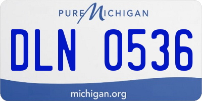 MI license plate DLN0536